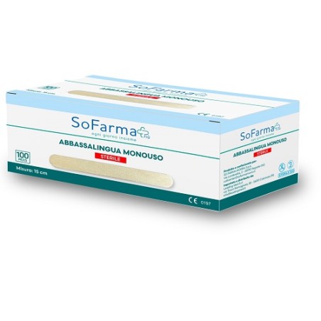 So. Farma. Morra Abbassalingua Monouso In Legno Sterile 100 Pezzi Sofarmapiu'