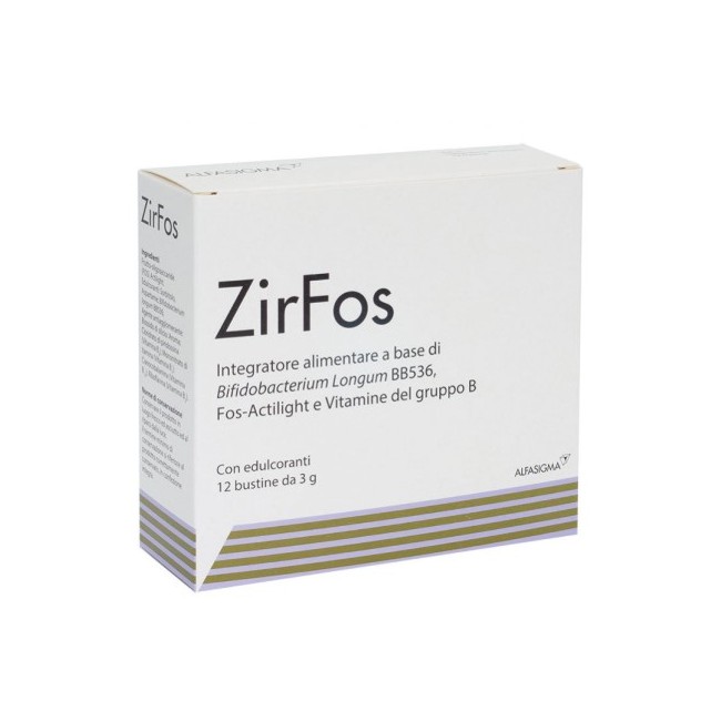 Zir Fos Integratore per il benessere intestinale 12 Bustine Zir Fos Integratore per il benessere intestinale 12 Bustine