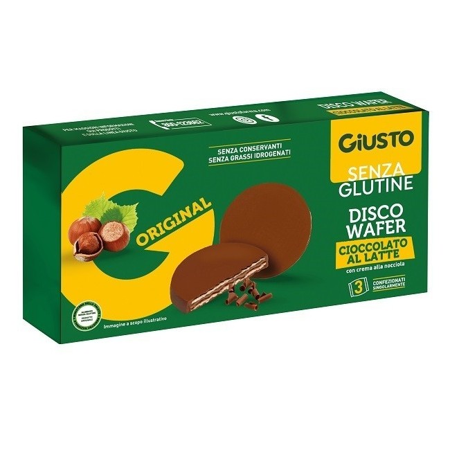 Farmafood Giusto Senza Glutine Disco Wafer Cioccolato Al Latte 3 X 24 G