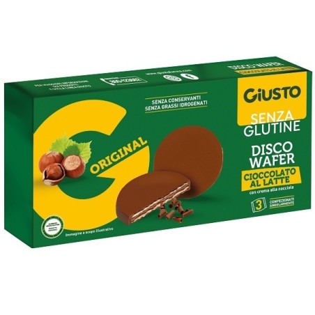 Farmafood Giusto Senza Glutine Disco Wafer Cioccolato Al Latte 3 X 24 G