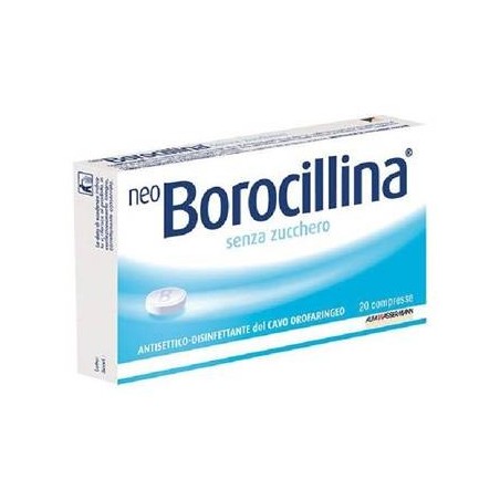 20 pastiglie senza zucchero Neo Borocillina 1,2 Mg + 20 Mg