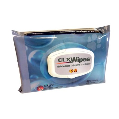 Confezione da 40 strappi di Salviette Detergenti per Cani e Gatti Clorexderm Wipes da ICF Confezione da 40 strappi di Salviette Detergenti per Cani e Gatti Clorexderm Wipes da ICF