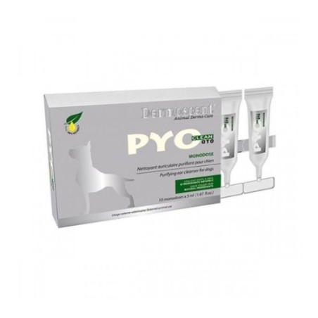 Confezione da 10 Pipette di Detergente Auricolare per Cani Pyo Clean da Dermoscent Confezione da 10 Pipette di Detergente Auricolare per Cani Pyo Clean da Dermoscent