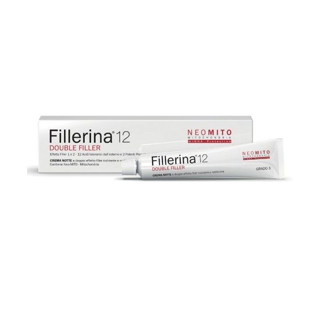 tubetto 50 ml crema notte fillerina 12 double filler neo mito base labo GRADO 3
