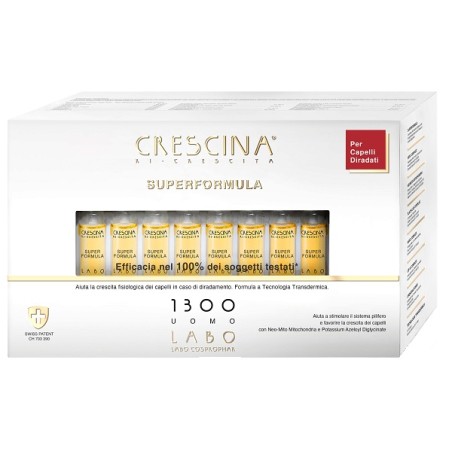Labo Crescina Ri Crescita Super Formula 1300 Uomo 40 Fiale 3,5 Ml