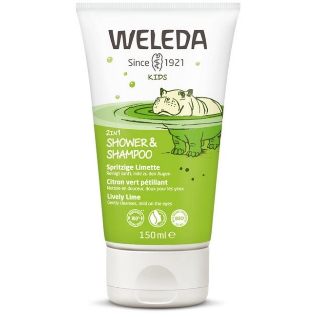 Weleda 2 In 1 Kids Shower & Shampoo Lively Lime 150 Ml
