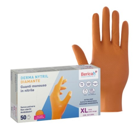 Bericah Guanto Da Esaminazione Monouso Non Sterile In Vinile Senza Polvere Dermavinyl Powder Free Taglia Medium Misura 7-7,5 100