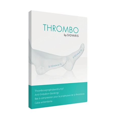 Sigvaris Thrombo Coscia Corta Punta Aperta Bianco M