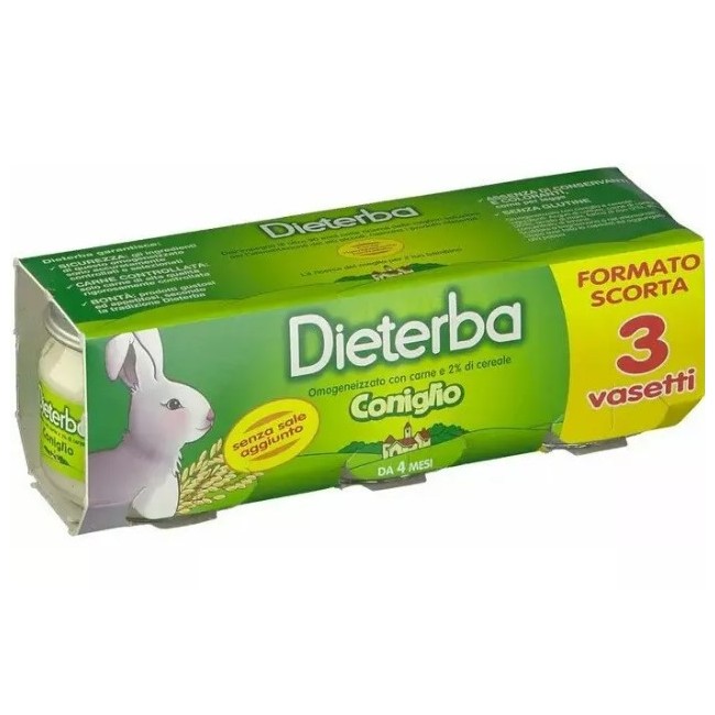 Dieterba Omogeneizzato Coniglio 3 Pezzi 80 G