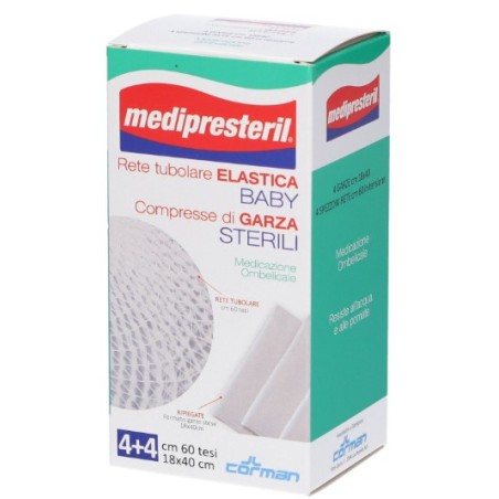 Corman Rete Tubolare Elastica Baby Medipresteril 4m Tesi + 4 Garze Compresse 18x40cm