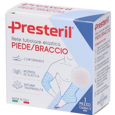 Corman Rete Tubolare Elastica Per Piede E Braccio Medipresteril Calibro 2 4m Tesi