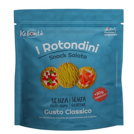 Alimenta Kebonta' I Rotondini Snack Salato Gusto Classico 150 G + 30 G In Omaggio