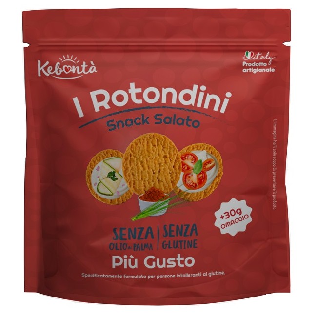 Alimenta Kebonta' I Rotondini Snack Salato Piu' Gusto 150 G + 30 G In Omaggio