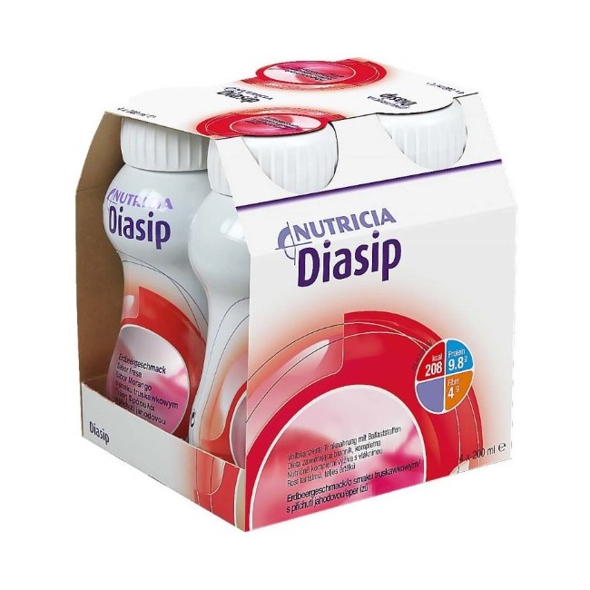 Danone Nutricia Soc. Ben. Diasip Fragola 200 Ml 4 Pezzi