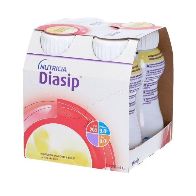 Danone Nutricia Soc. Ben. Diasip Vaniglia 200 Ml 4 Pezzi