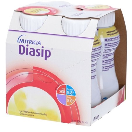 Danone Nutricia Soc. Ben. Diasip Vaniglia 200 Ml 4 Pezzi