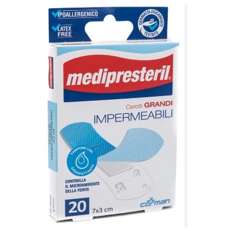 Corman Cerotto Grande Medipresteril Impermeabile 7x3cm 20 Pezzi