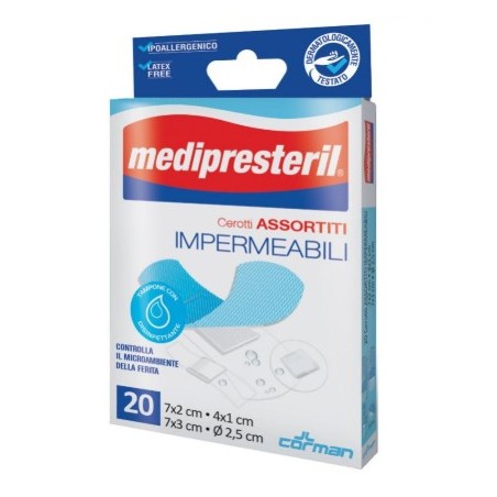 Corman Cerotti Assortiti Medipresteril Impermeabili 20 Pezzi