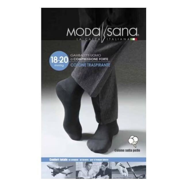 Gloria Med Modasana Gambaletto 18/20 Mmhg Cotone Blu Taglia L 1 Paio