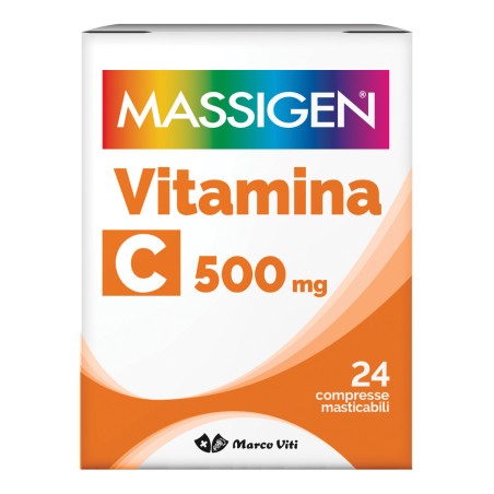 Massigen C Viti 500 Mg 24 Compresse Masticabili Massigen C Viti 500 Mg 24 Compresse Masticabili