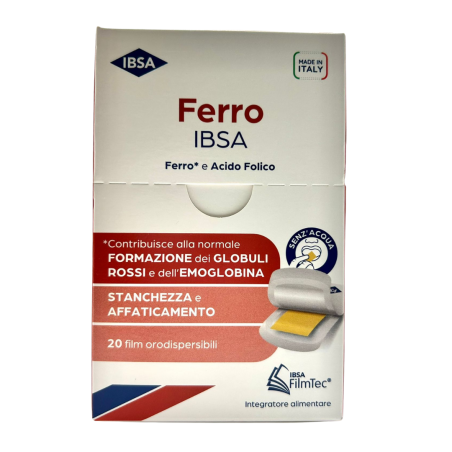 Confezione da 20 film orodispersibili di Ferro della Ibsa farmaceutici