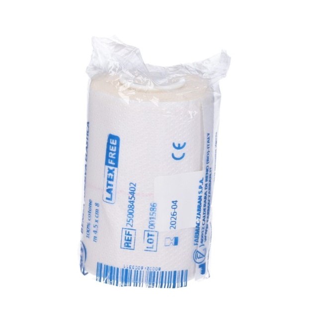 Farmac-zabban Benda Elastica Adesiva Estensibilita' 80% A Compressione Forte Adeflex Altezza 8cm Lunghezza In Estensione 4,5m Se