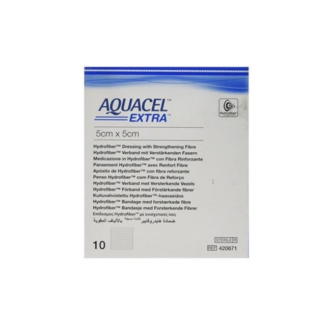 Convatec Italia Medicazione In Tecnologia Hydrofiber In Carbossimetilcellulosa Sodica E Cellulosa Rigenerata Aquacel Extra 5x5 C