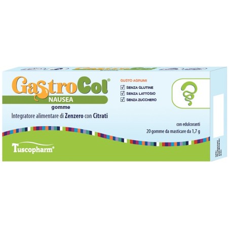 Tuscopharm Gastrocol Nausea Gomme Gusto Agrumi 34 G