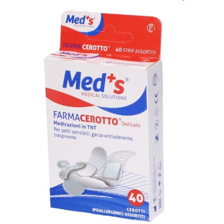 Farmac-zabban Cerotto Meds Strip Delicato Tessuto Non Tessuto Assortiti 40 Pezzi