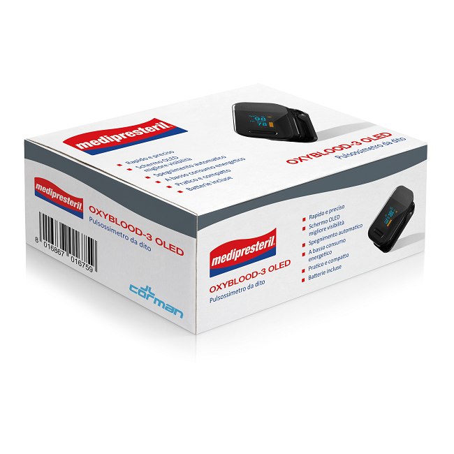 Corman Medipresteril Oxyblood-3 Oled Pulsossimetro Da Dito