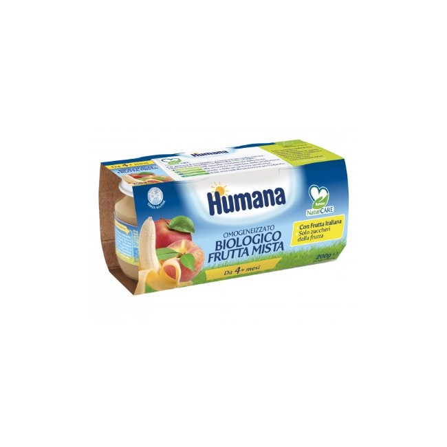 Humana Italia Humana Omogeneizzato Frutta Mista Bio 2 Vasetti 100 G