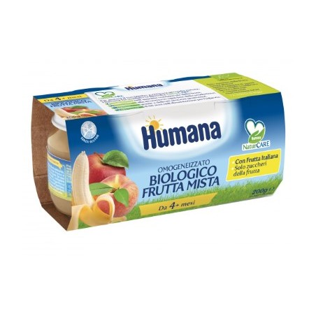 Humana Italia Humana Omogeneizzato Frutta Mista Bio 2 Vasetti 100 G