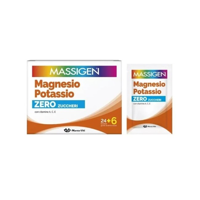 Massigen Magnesio Potassio Senza Zucchero 30 Bustine