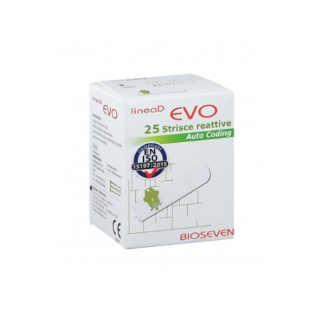 Bioseven Strisce Misurazione Glicemia Linea D Evo 25 Pezzi