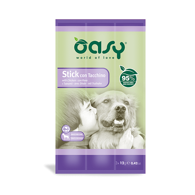 Wonderfood Oasy Snack Dog Stick Con Tacchino 3x12 G