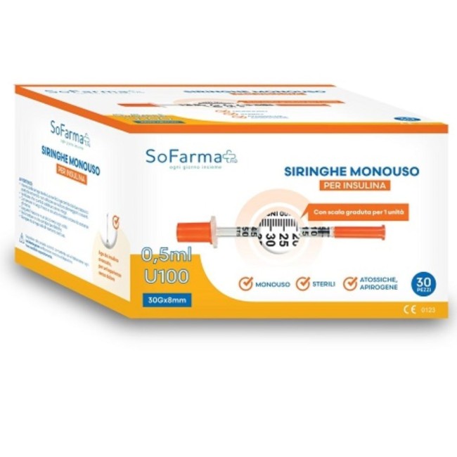 So. Farma. Morra Siringa Per Insulina 0,5 Ml 30 Pezzi Sofarmapiu'