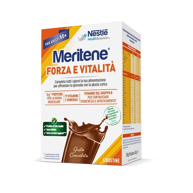 Nestlè Meritene Forza E Vitalita' Cioccolato 5 Bustine Da 30 G