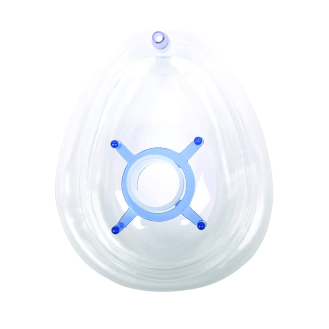 Gima Mascherina Per Anestesia Monouso Monopaziente Con Cuscinetto D'aria Per Paziente Adulto Misura 5 Large Colore Blu