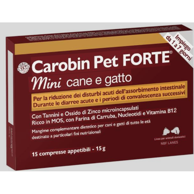Nbf Lanes Carobin Pet Forte Mini 15 Compresse