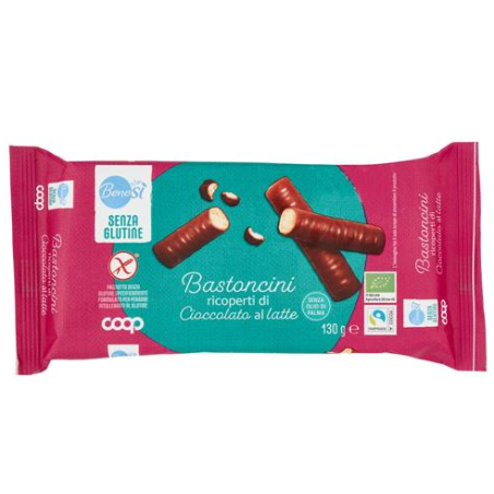 Benesi' Coop Bastoncini Ricoperti Di Cioccolato Al Latte Biologici 130 G