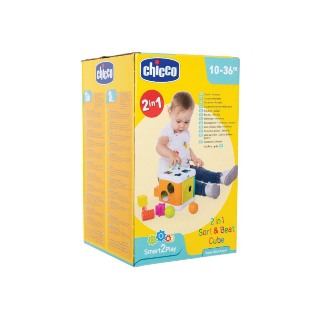 Chicco Gioco 2 In 1 Cubo Incastra & Martella 2022
