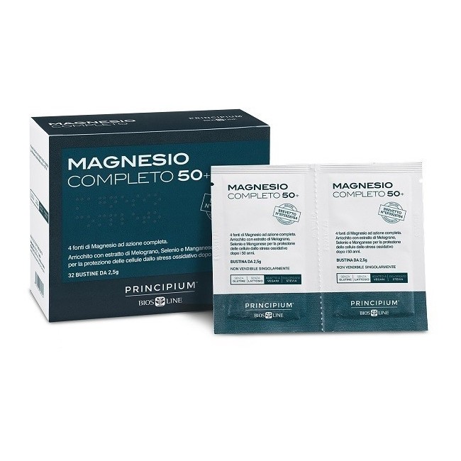 Bios Line Principium Magnesio Completo Brevettato 50+ 32 Bustine Da 2,5 G