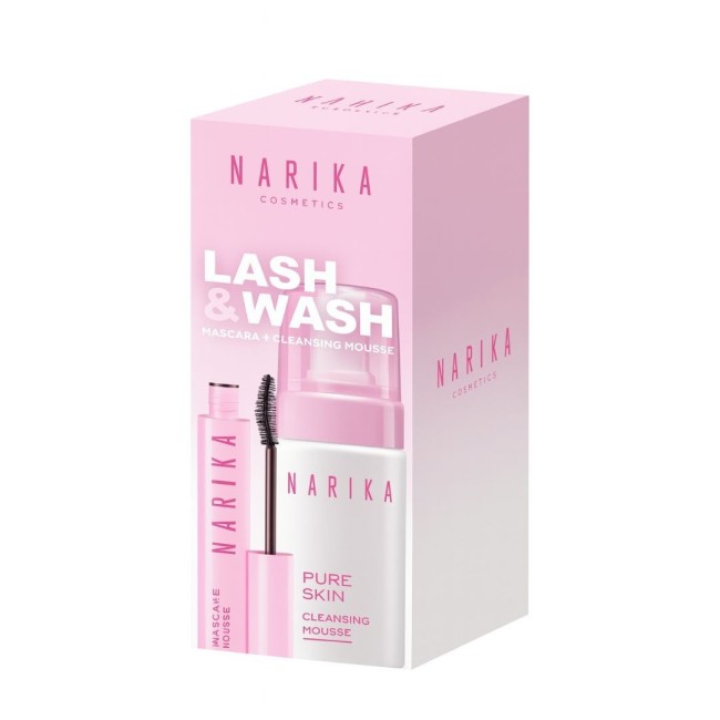 Narika lash&wash mascara+cleansing mousse 9ml + 100ml