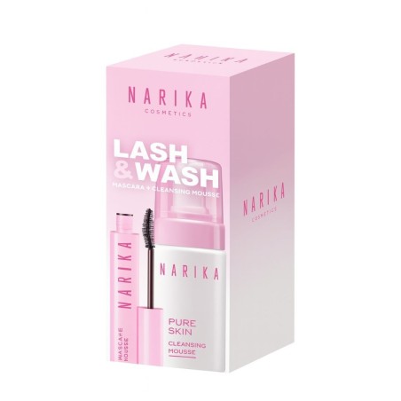 Narika lash&wash mascara+cleansing mousse 9ml + 100ml