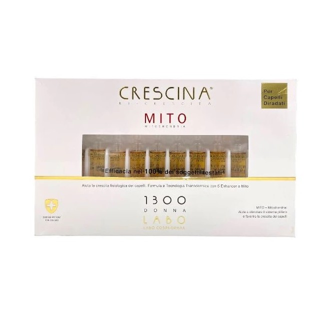 confezione 40 fiale crescina ricrescita mito 1300 donna