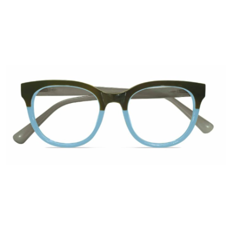 Mast Industria Italiana Occhiale Da Lettura Premontato Twins Gold Merlot Celeste +3,50 Diottrie 1 Paio