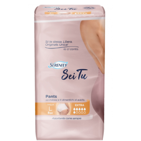 Serenity Pants Pannolone A Mutandina Seitu Discreet Taglia Large 8 Pezzi