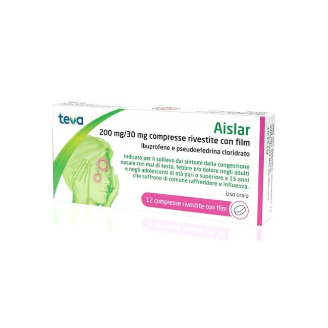 Teva Aislar 12 Compresse Rivestite 200mg+30mg