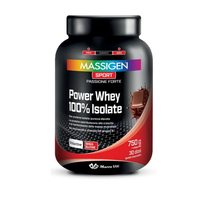 Marco Viti Massigen Sport Power Whey Isolate Cioccolato 750 G