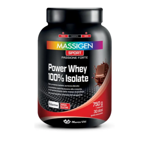 Marco Viti Massigen Sport Power Whey Isolate Cioccolato 750 G